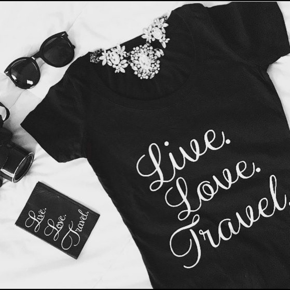 Live, Love, Travel graphic tee
